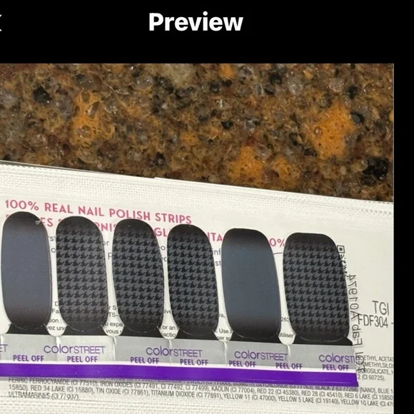 💥2/$24 or 3/$30💥 Gray & Black Ombré Houndstooth Nail strips.  color: TGI Fab NWT - Picture 5 of 6